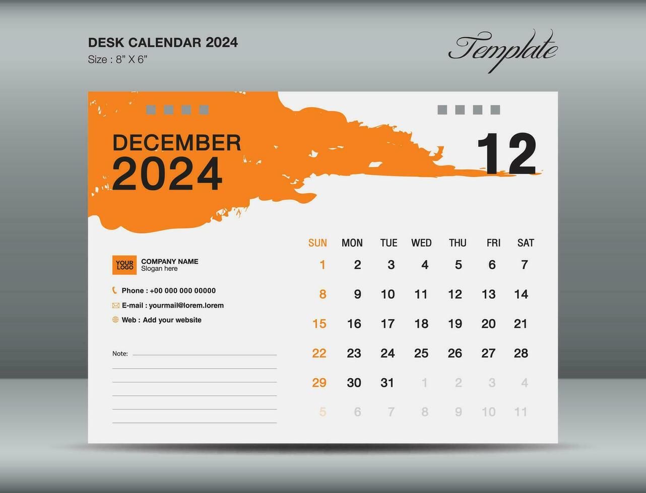 12-DECEMBER orange brushstroke vector