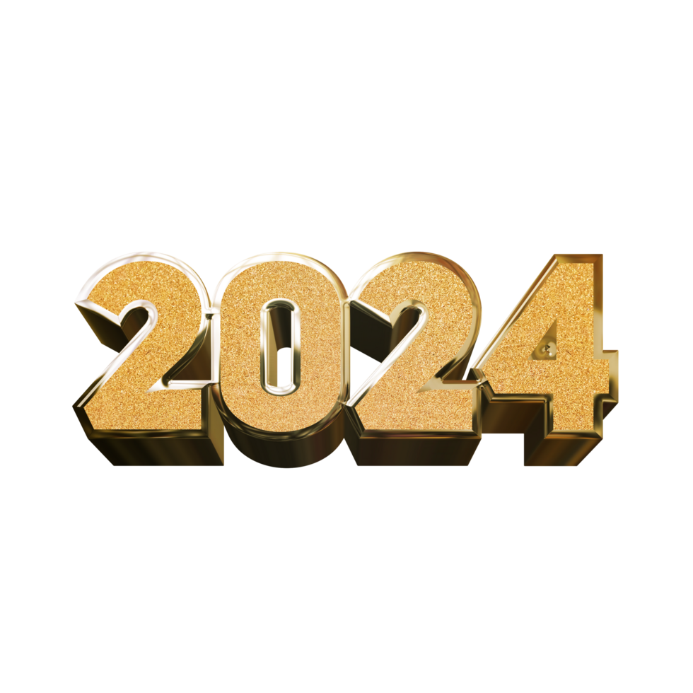 2024 New Year 3d png