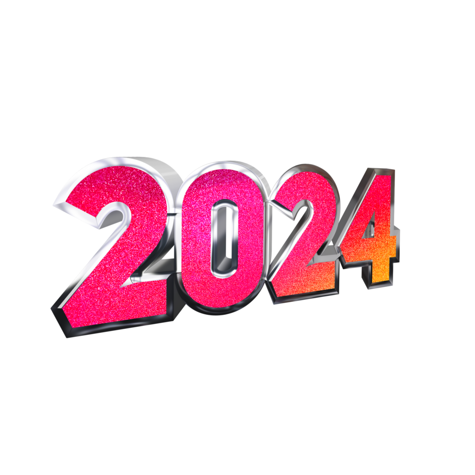 2024 New Year 3d design png