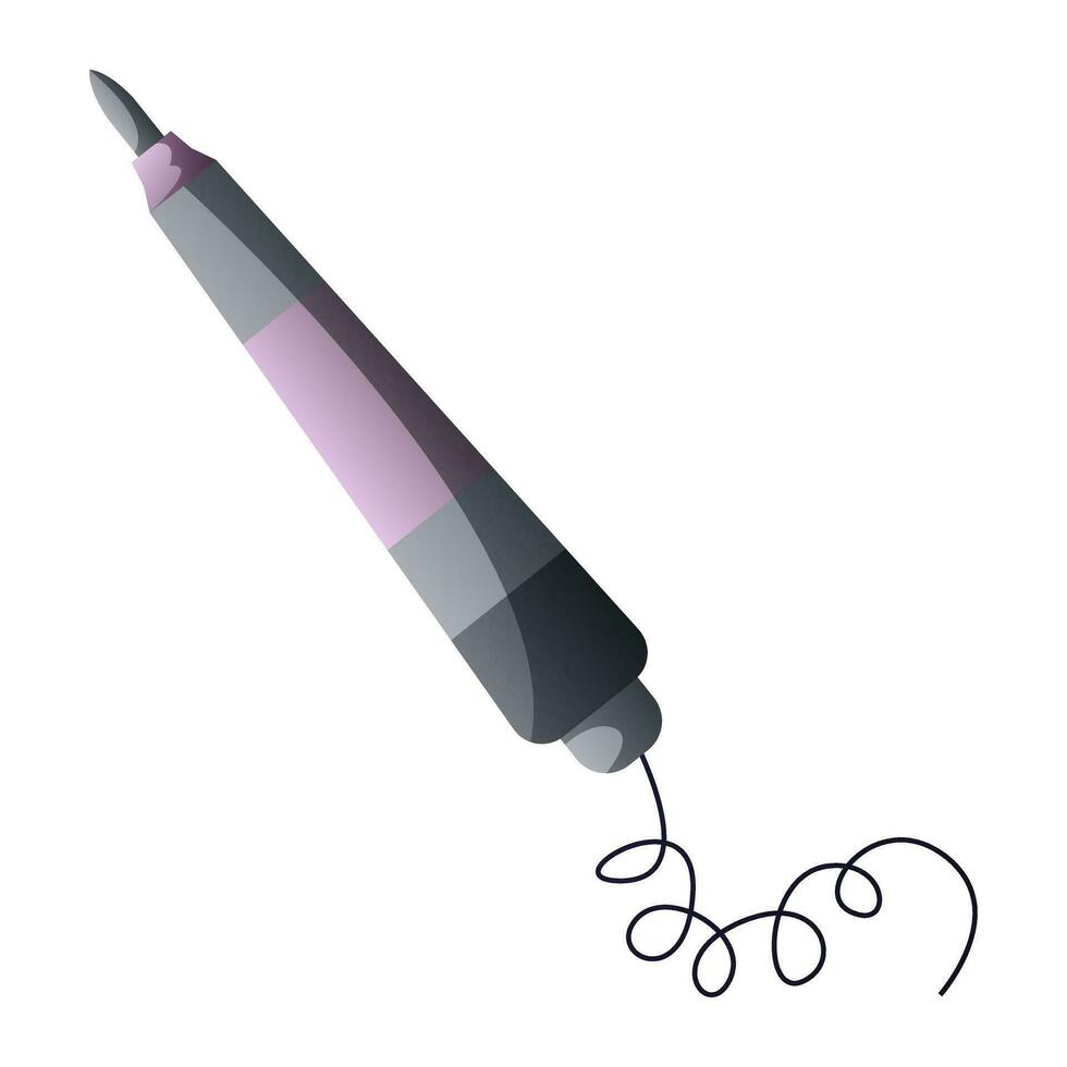 Nail apparatus for manicure. Milling cutter. Pedicure, manicure in beauty spa salon tools, accessories. Polished fingernails, equipment, tools. Beauty treatment, skin and body care routine vector