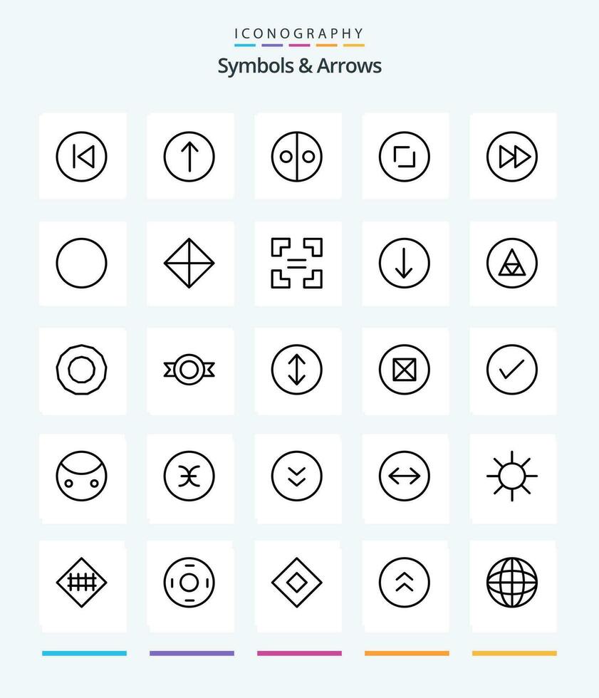 Creative Symbols  Arrows 25 OutLine icon pack  Such As arrow right. zoom. equality. enlarge. arrows vector