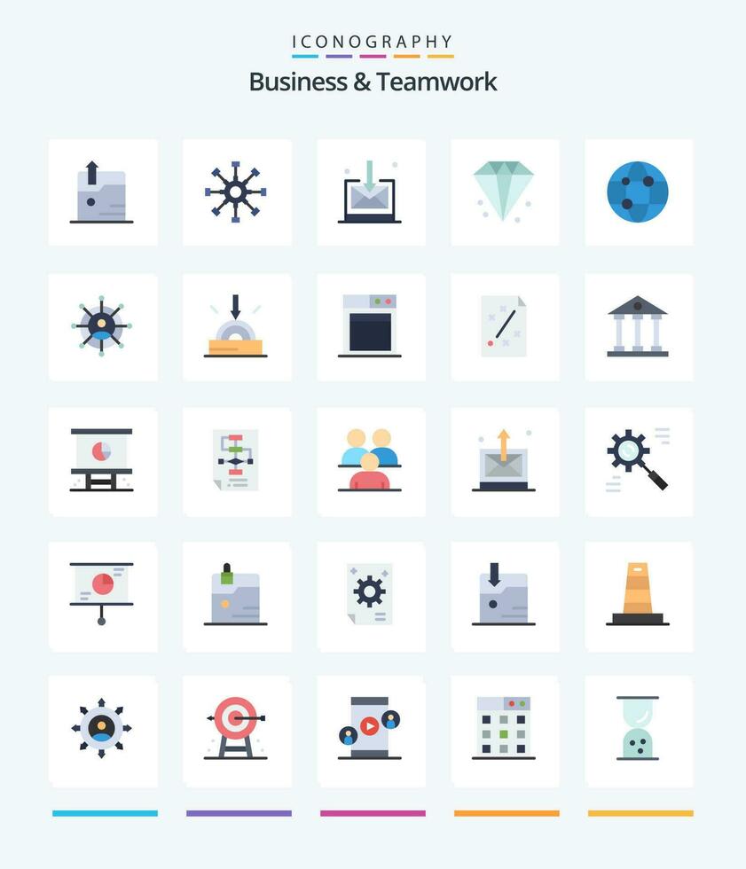 Creative Business And Teamwork 25 Flat icon pack  Such As . finance. teamwork. diamond vector