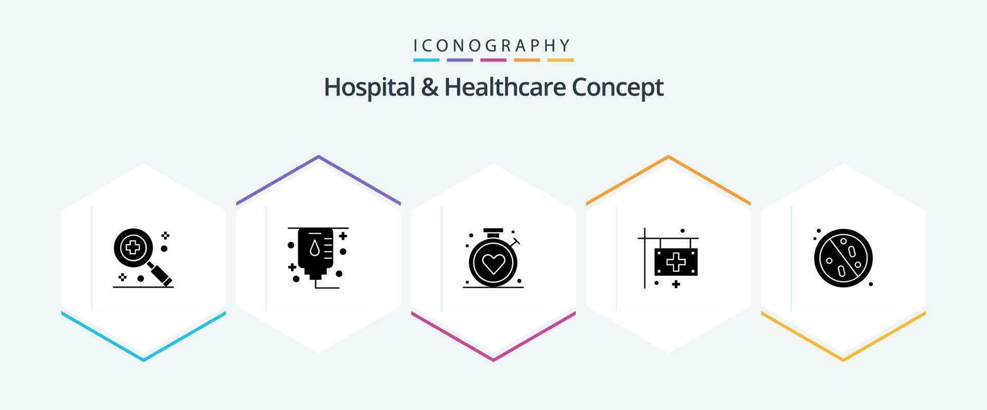 Hospital and Healthcare Concept 25 Glyph icon pack including . healthy. clinic. healthcare. anti-virus vector