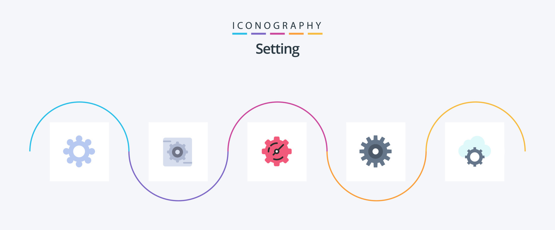 Setting Flat 5 Icon Pack Including . cloud-settings. timer. cloud ...