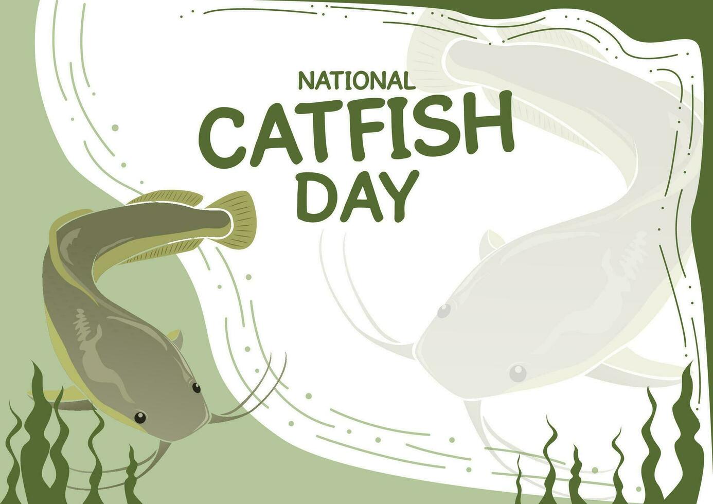 National Catfish Day, Horizontal Poster Template vector