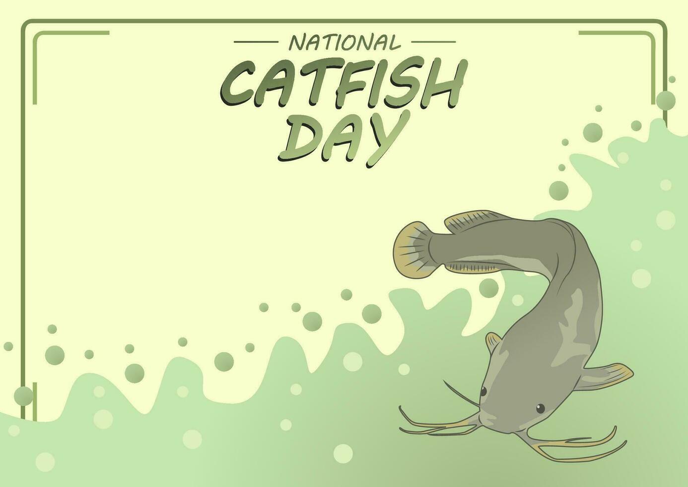 National Catfish Day, Horizontal Poster Template vector