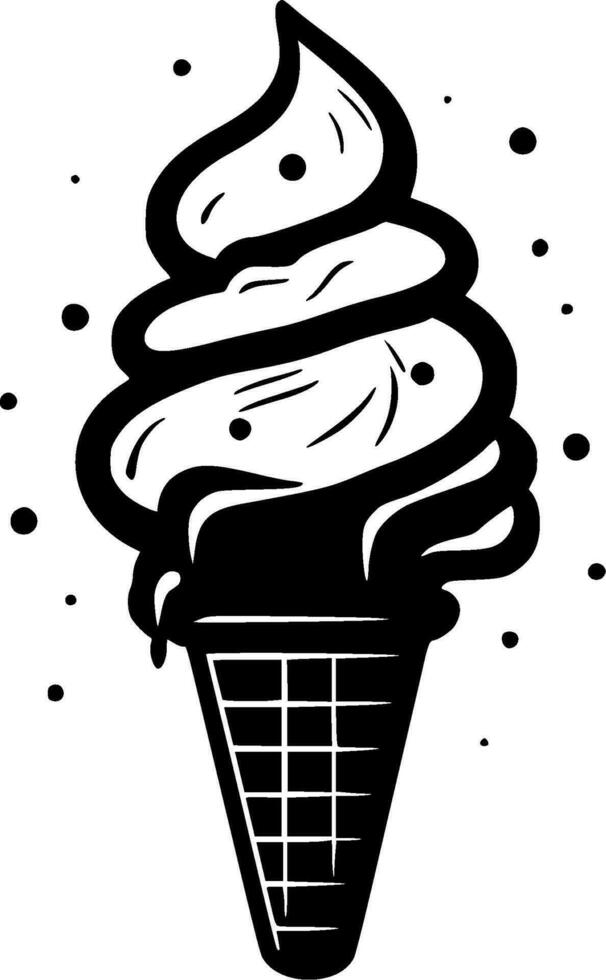 hielo crema - minimalista y plano logo - vector ilustración