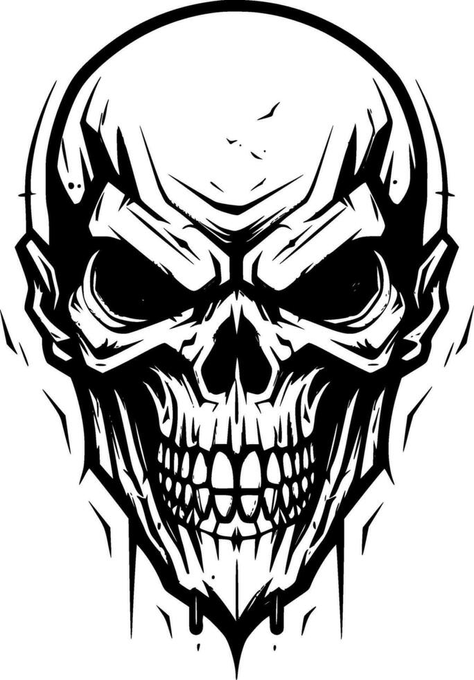 Skull, Minimalist and Simple Silhouette - Vector illustration