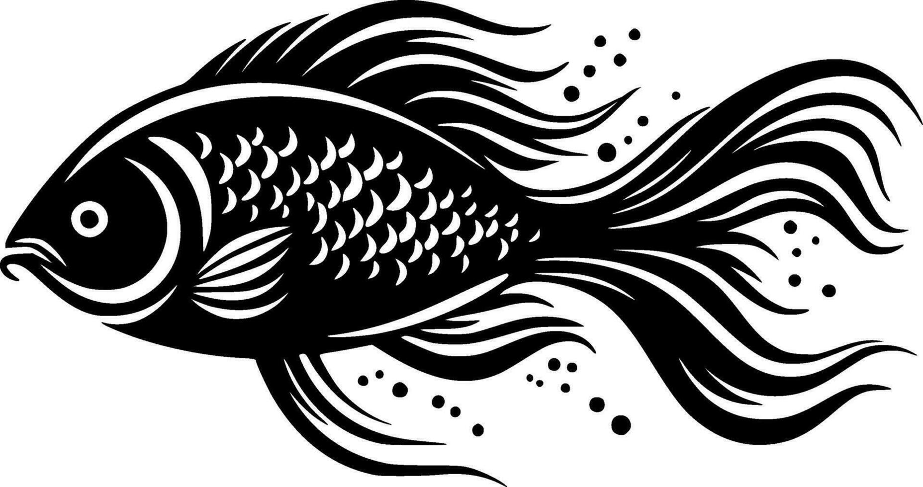 Fish - High Quality Vector Logo - Vector illustration ideal for T-shirt graphic