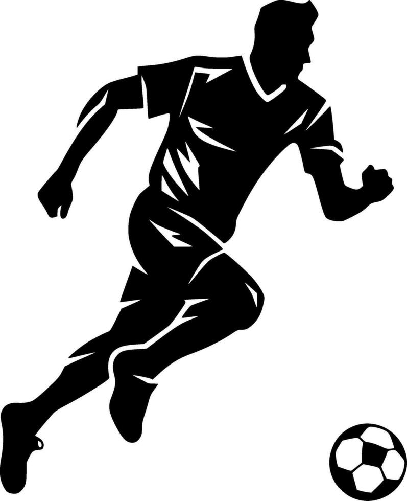 Football - Black and White Isolated Icon - Vector illustration