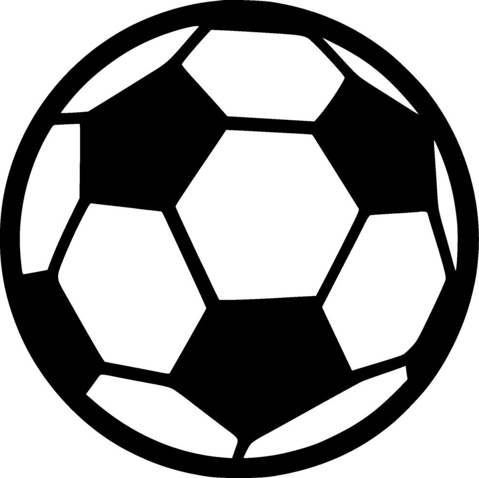 fútbol, negro y blanco vector ilustración