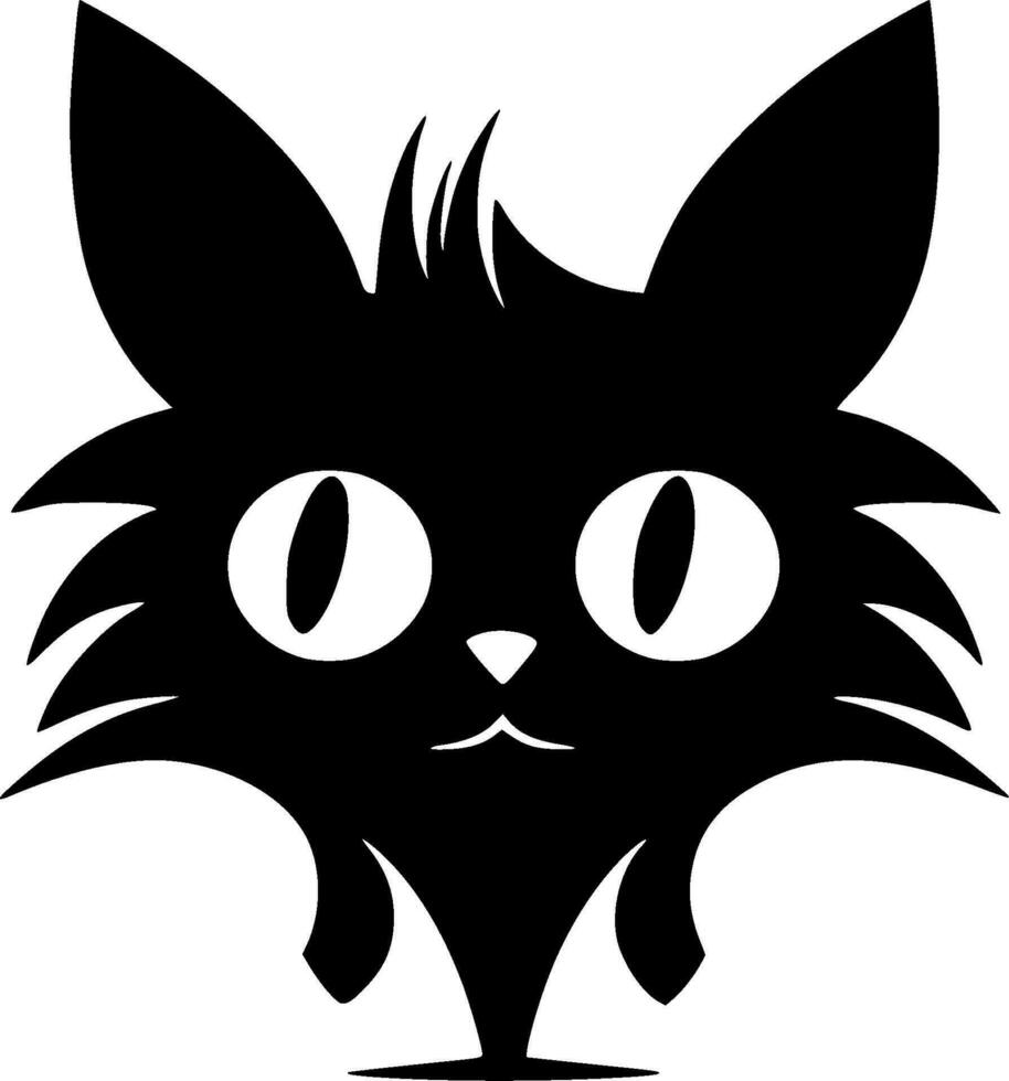 gato, negro y blanco vector ilustración