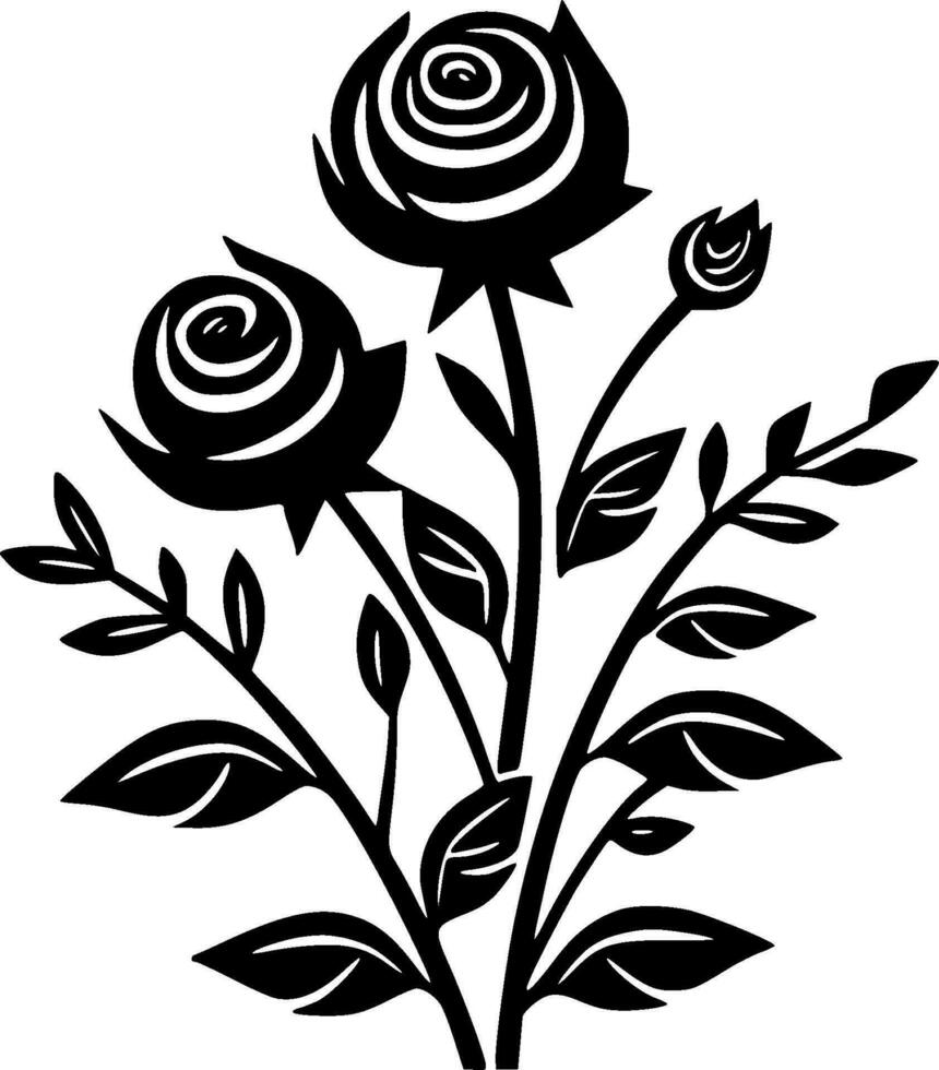 Roses - High Quality Vector Logo - Vector illustration ideal for T-shirt graphic