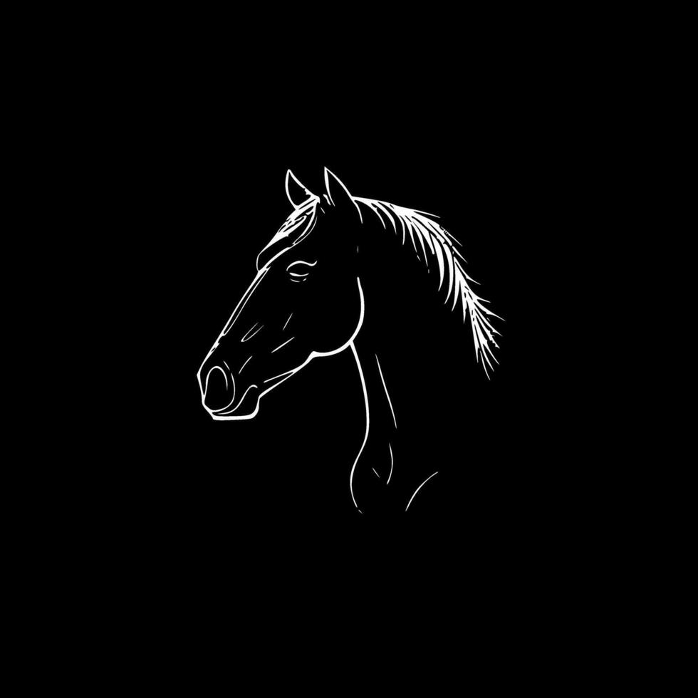 caballo, minimalista y sencillo silueta - vector ilustración