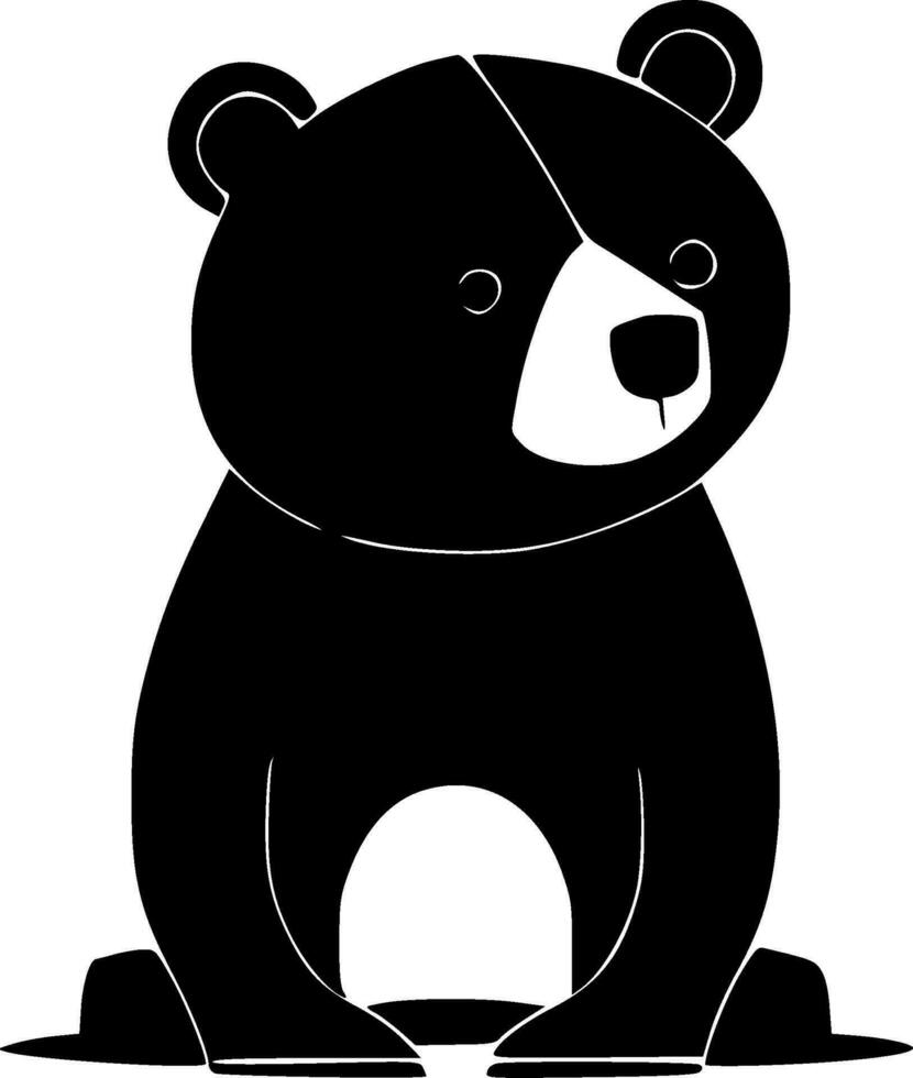 Bear - Minimalist and Flat Logo - Vector illustration