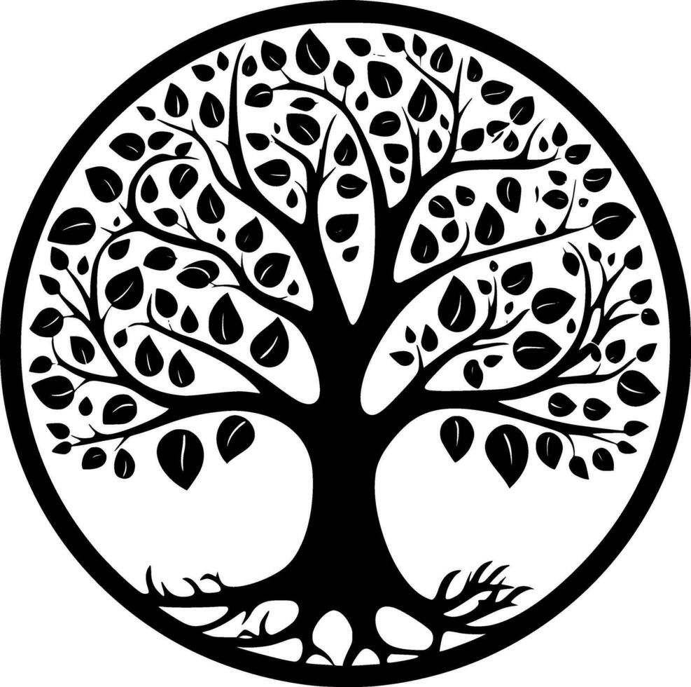 Tree - Minimalist and Flat Logo - Vector illustration