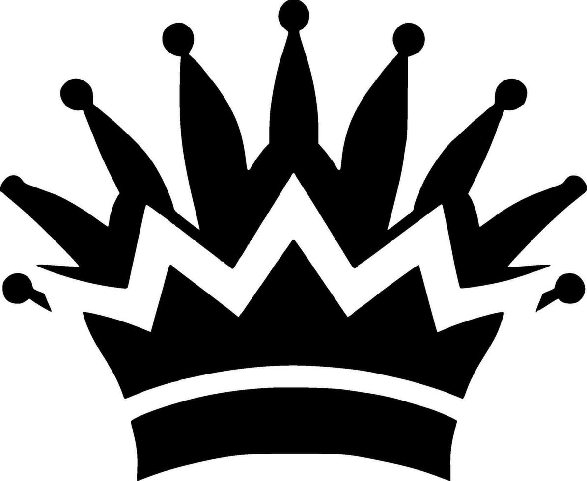 Crown, Minimalist and Simple Silhouette - Vector illustration