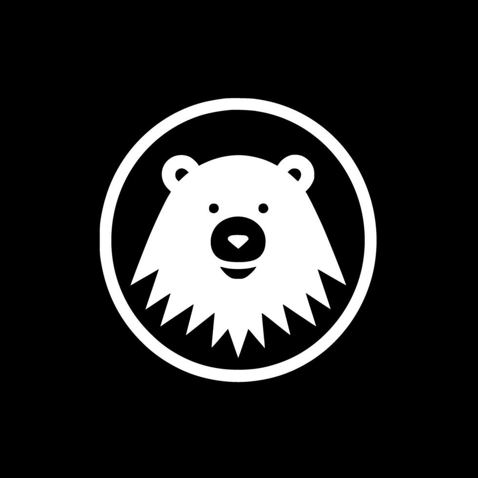 Bear - Black and White Isolated Icon - Vector illustration