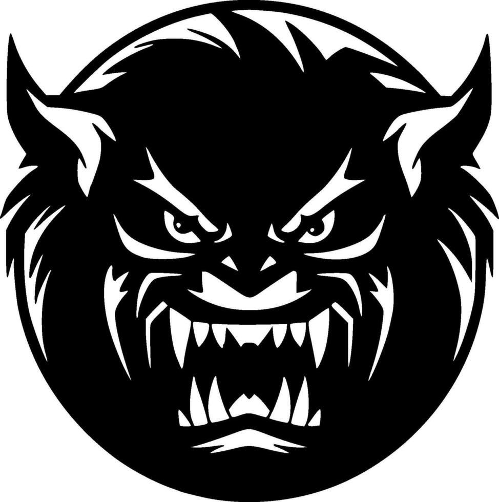 Beast - Black and White Isolated Icon - Vector illustration