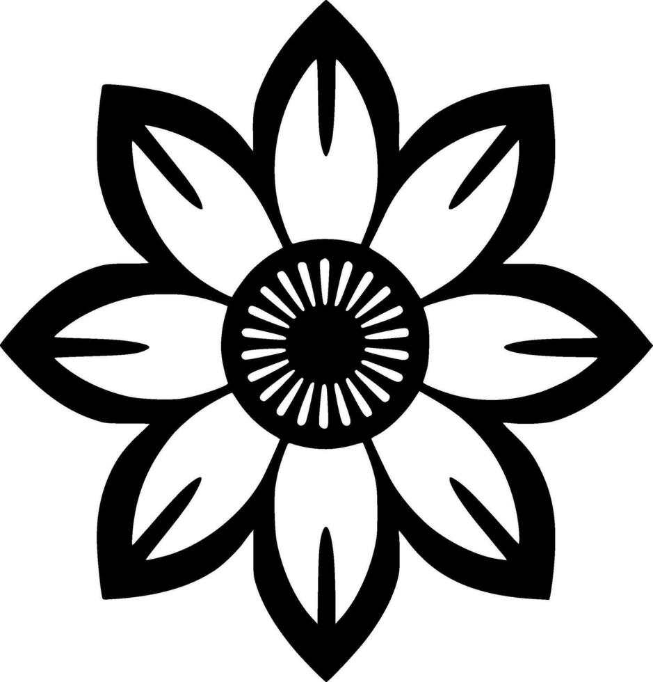 flor - minimalista y plano logo - vector ilustración