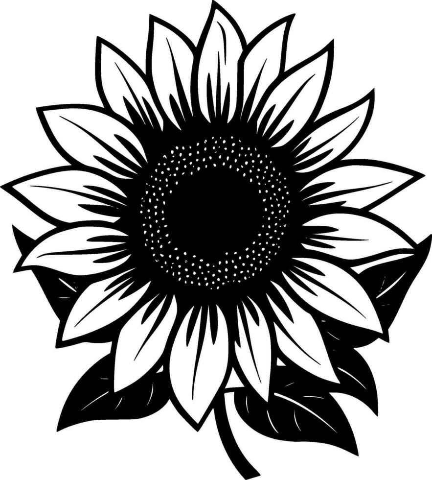 girasol - minimalista y plano logo - vector ilustración