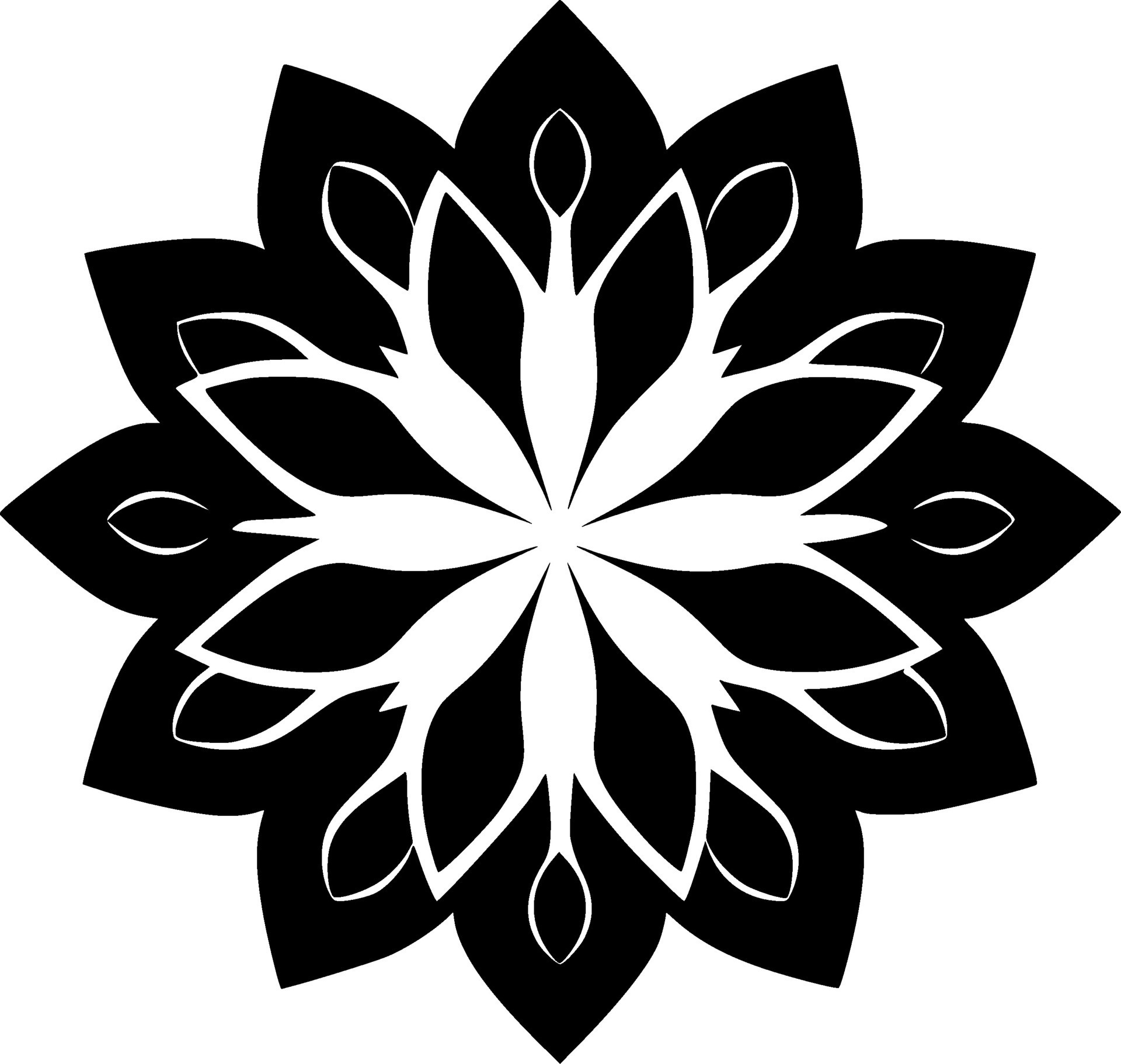 Flower, Black and White Vector illustration 33244174 Vector Art at Vecteezy