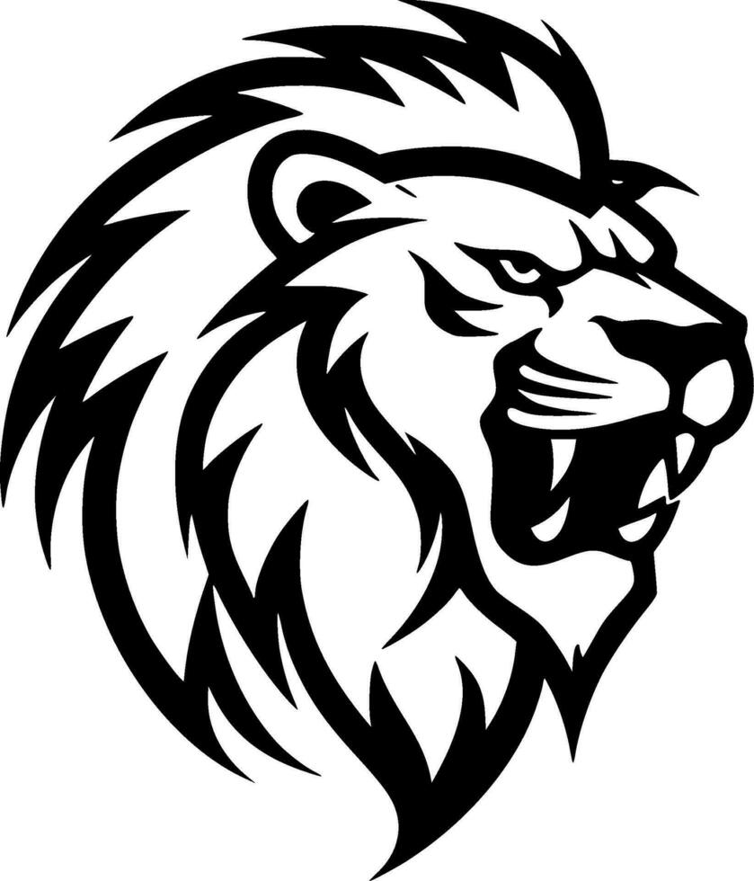 Lion - Minimalist and Flat Logo - Vector illustration