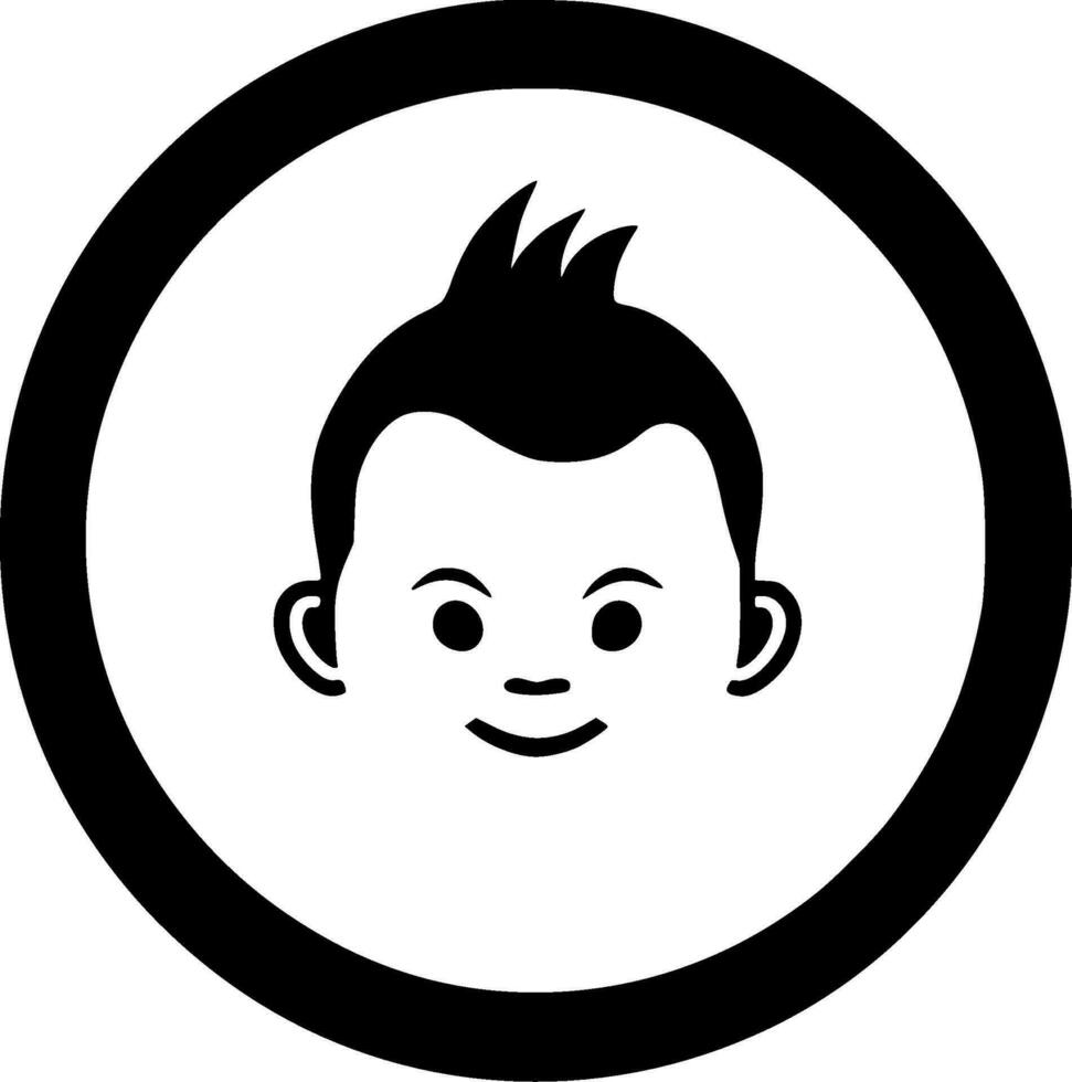 Baby - Black and White Isolated Icon - Vector illustration