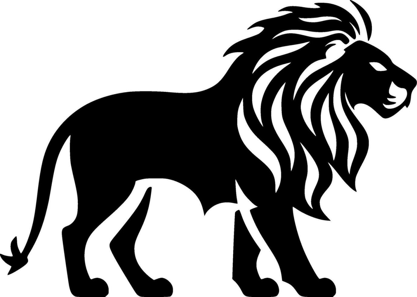 león - minimalista y plano logo - vector ilustración