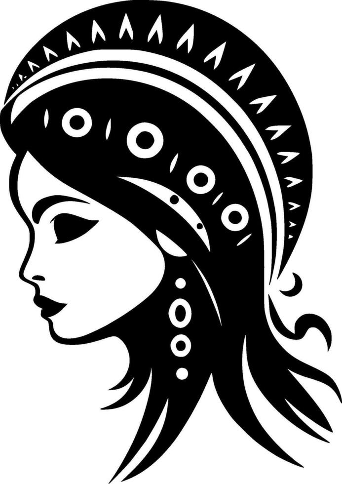 Boho, Black and White Vector illustration