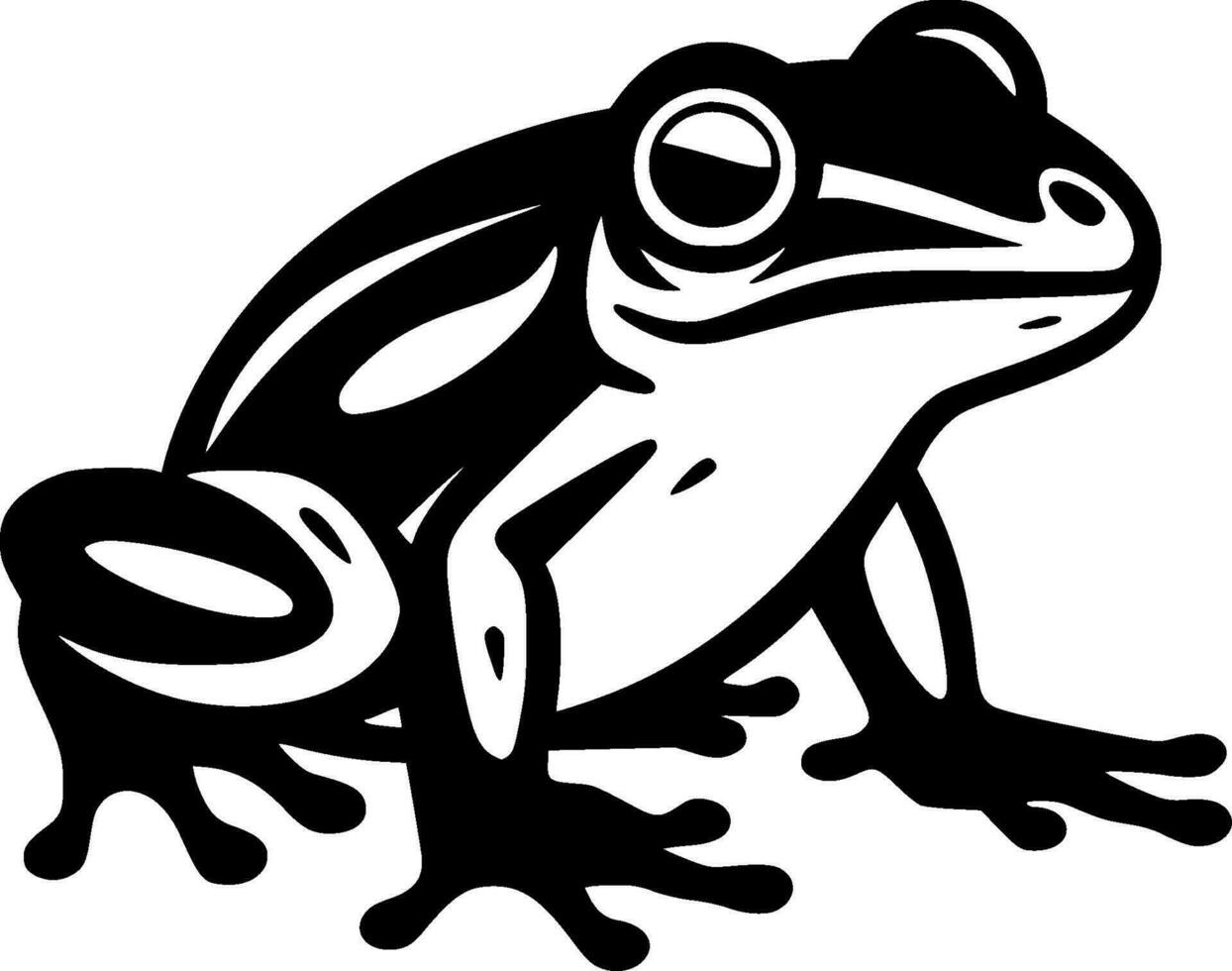 Frog, Minimalist and Simple Silhouette - Vector illustration