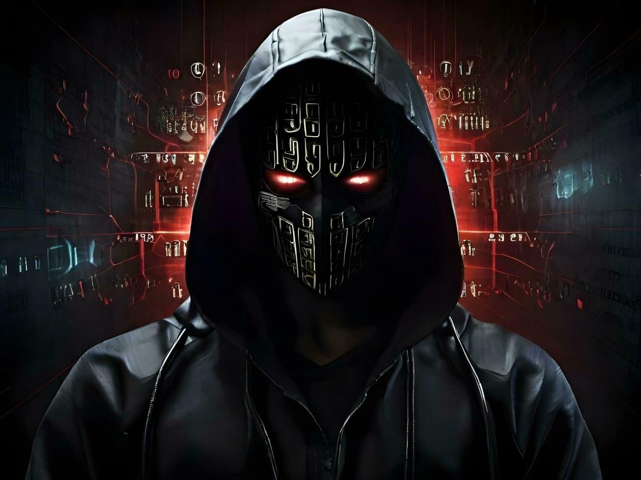 Internet security protection from hacker attacking Cyber attack ai generate photo