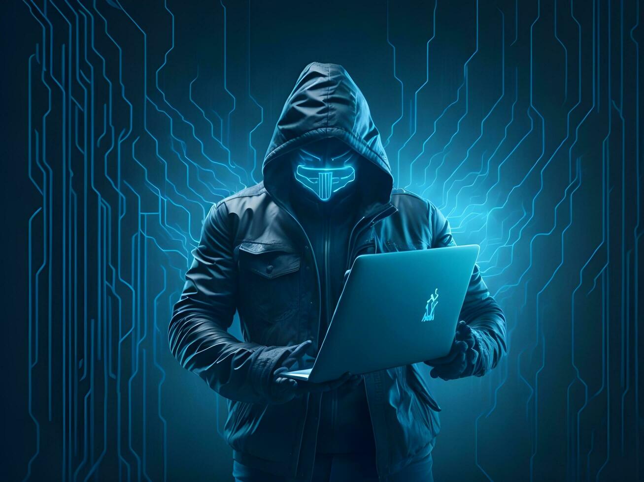 Internet seguridad proteccion desde hacker agresor ciber ataque ai generar foto