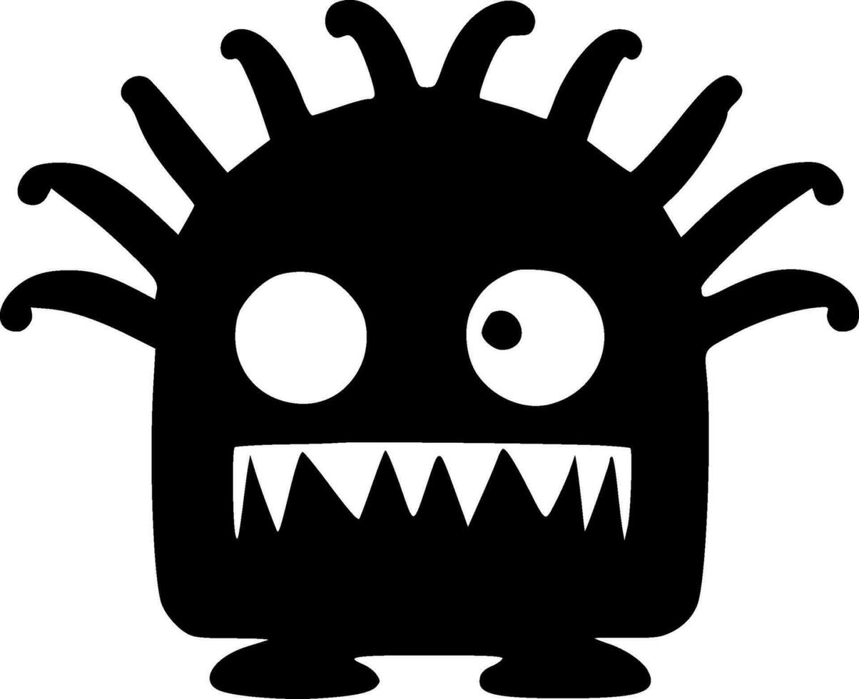 Monster, Minimalist and Simple Silhouette - Vector illustration