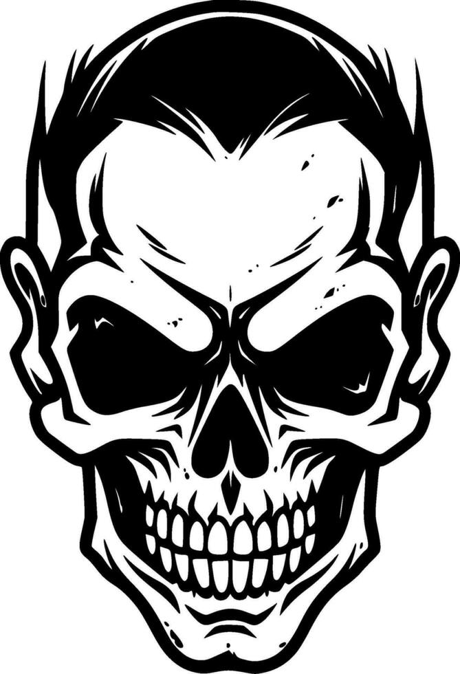 Skull, Minimalist and Simple Silhouette - Vector illustration