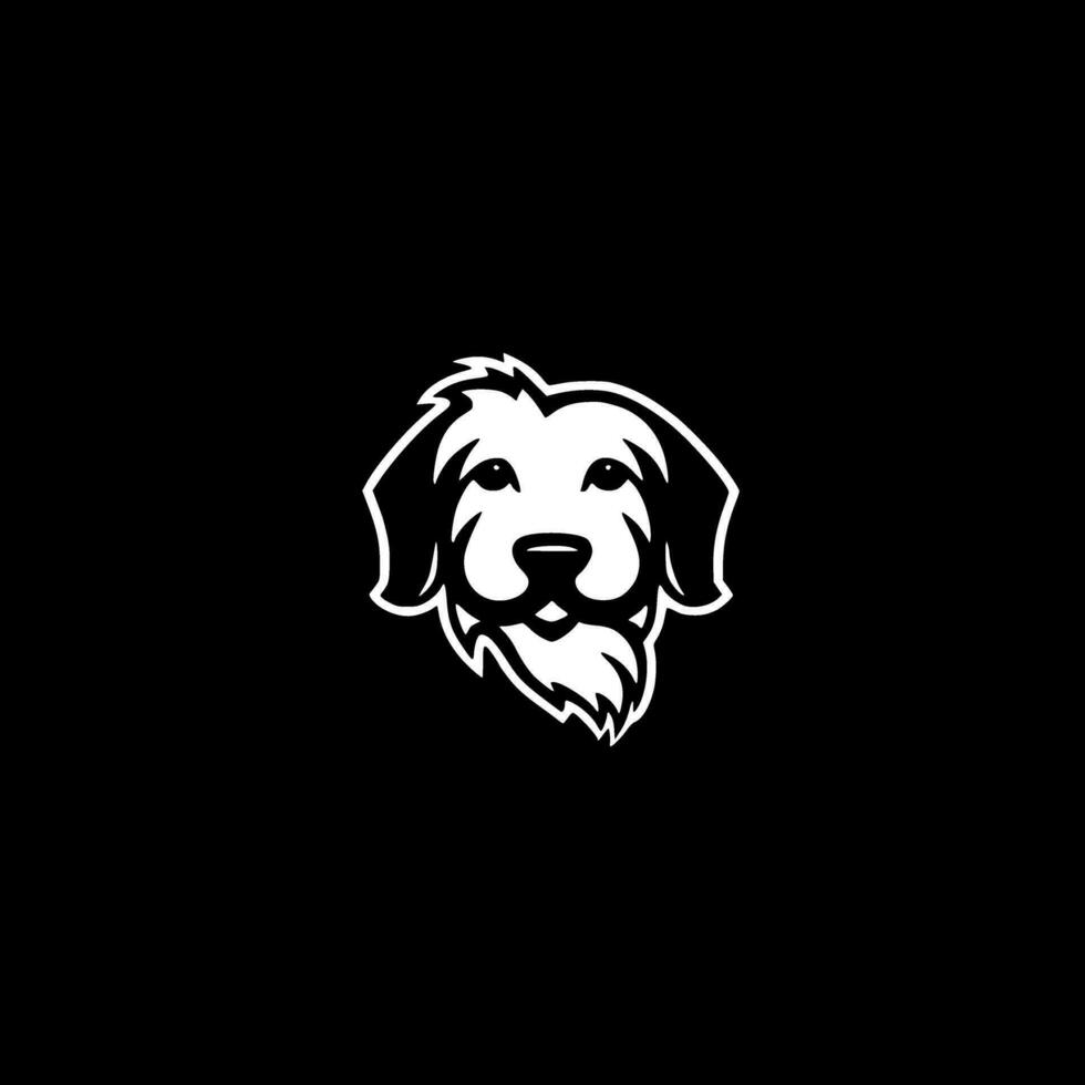 Dog, Black and White Vector illustration