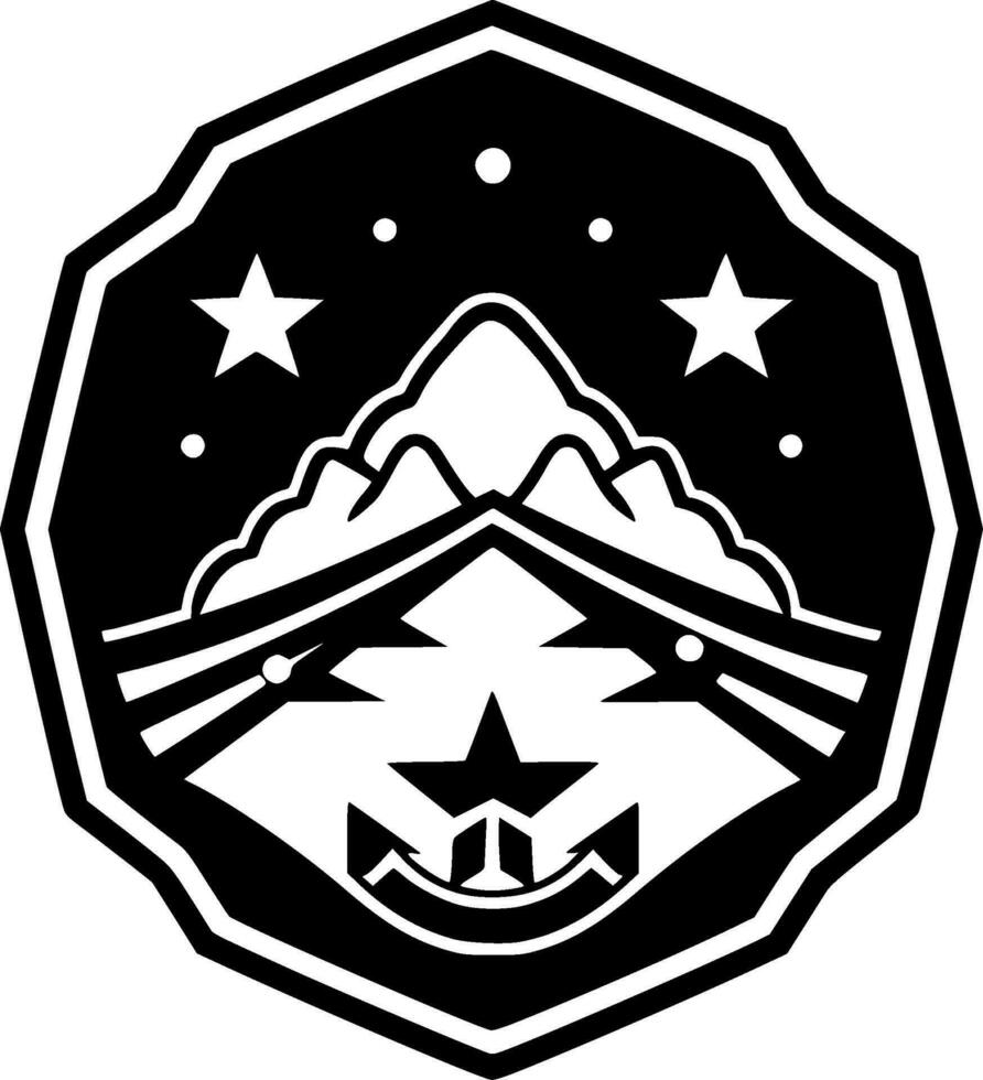 Military - Minimalist and Flat Logo - Vector illustration