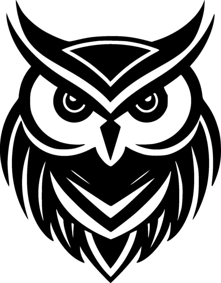 Owl, Minimalist and Simple Silhouette - Vector illustration