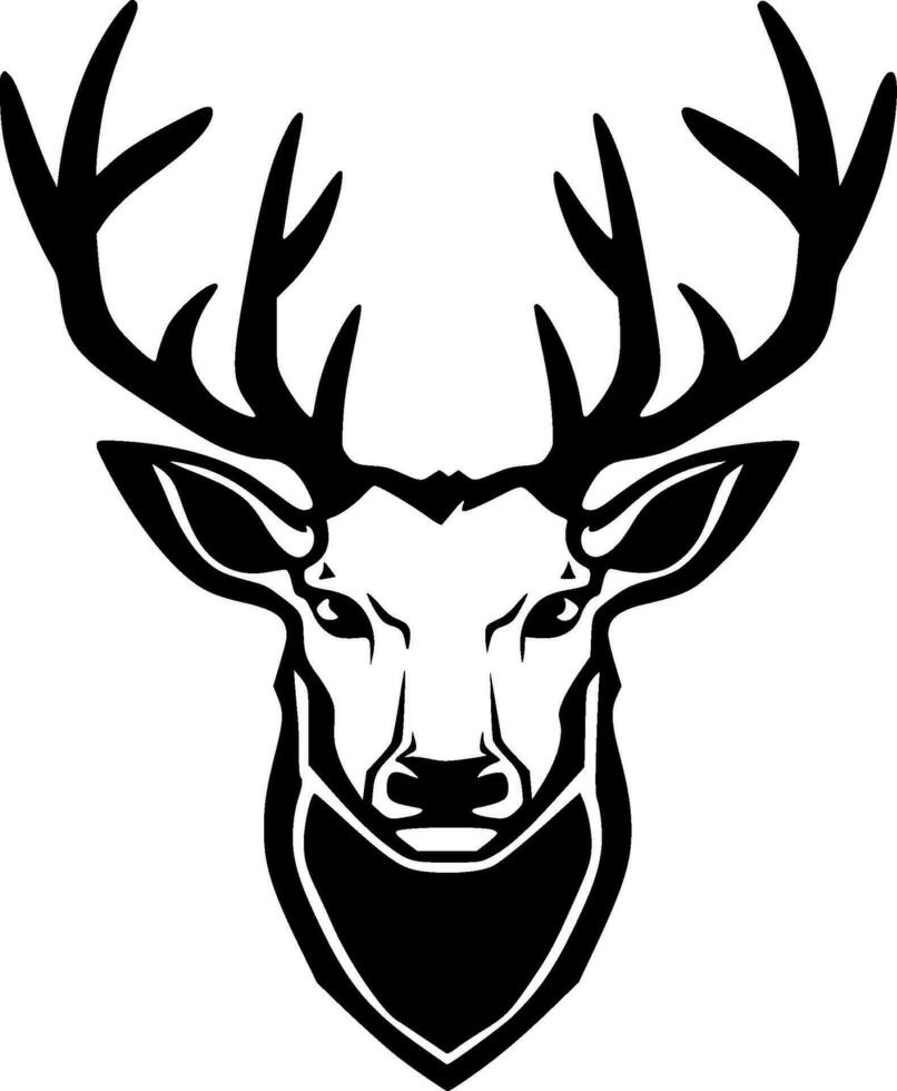 Dear, Black and White Vector illustration