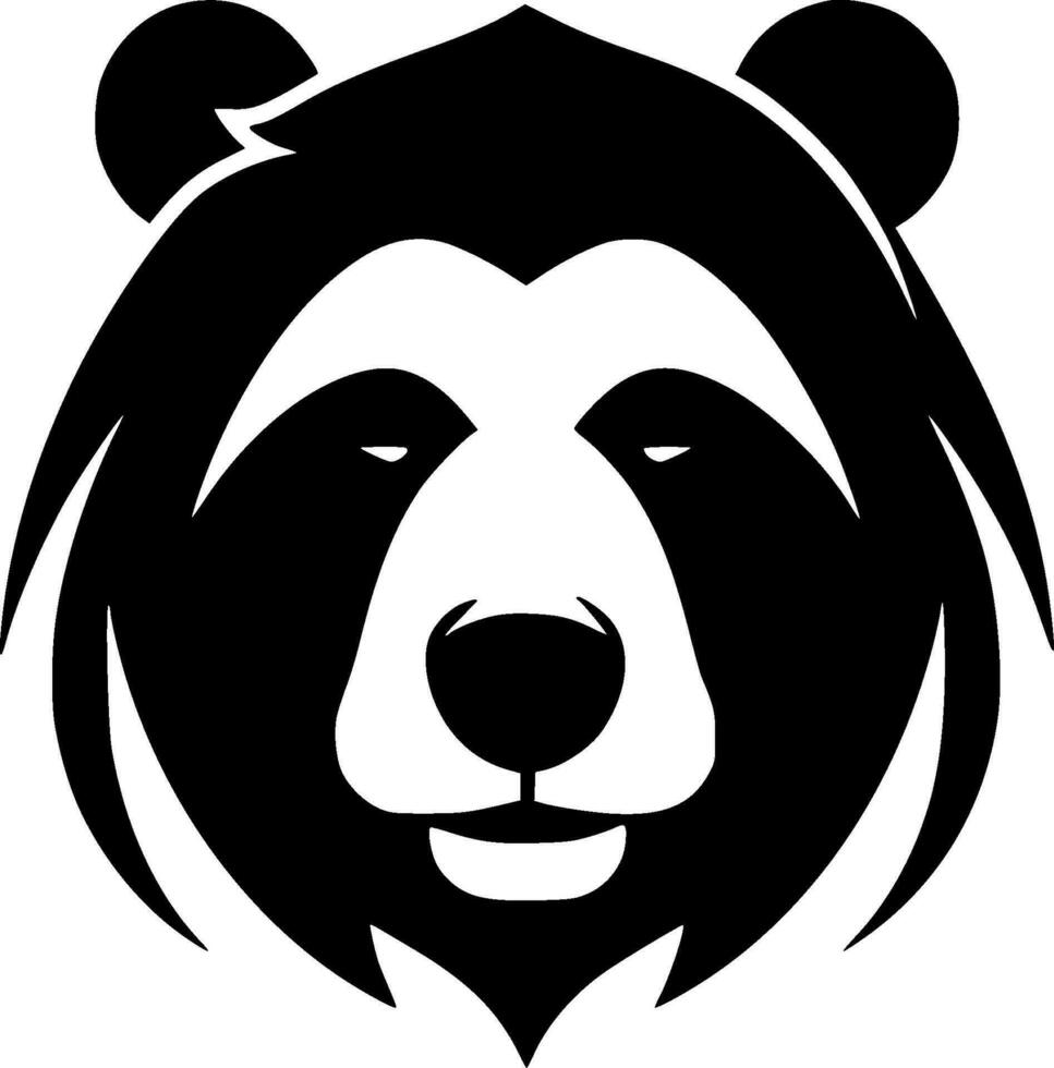 Bear - Black and White Isolated Icon - Vector illustration