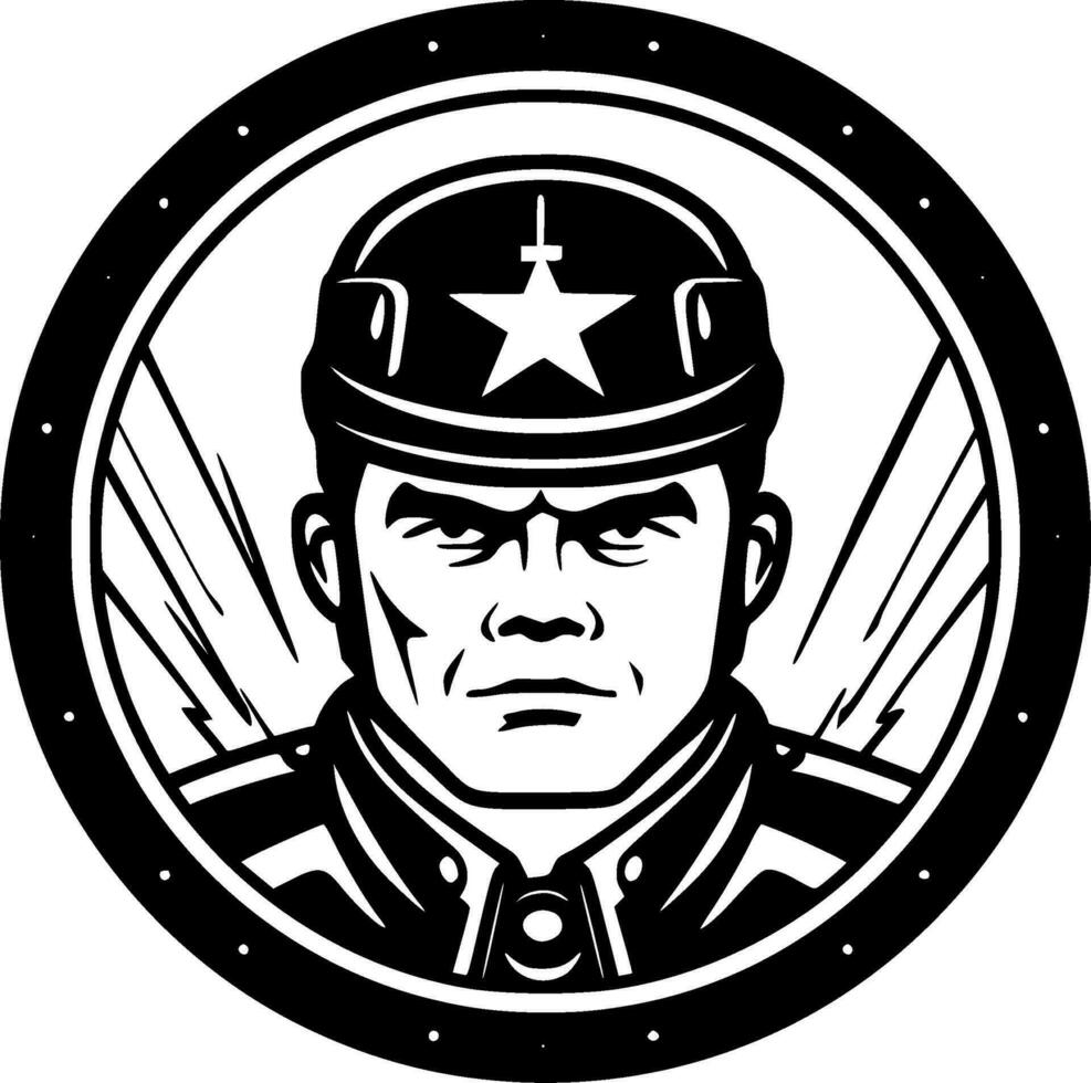 Military - Minimalist and Flat Logo - Vector illustration