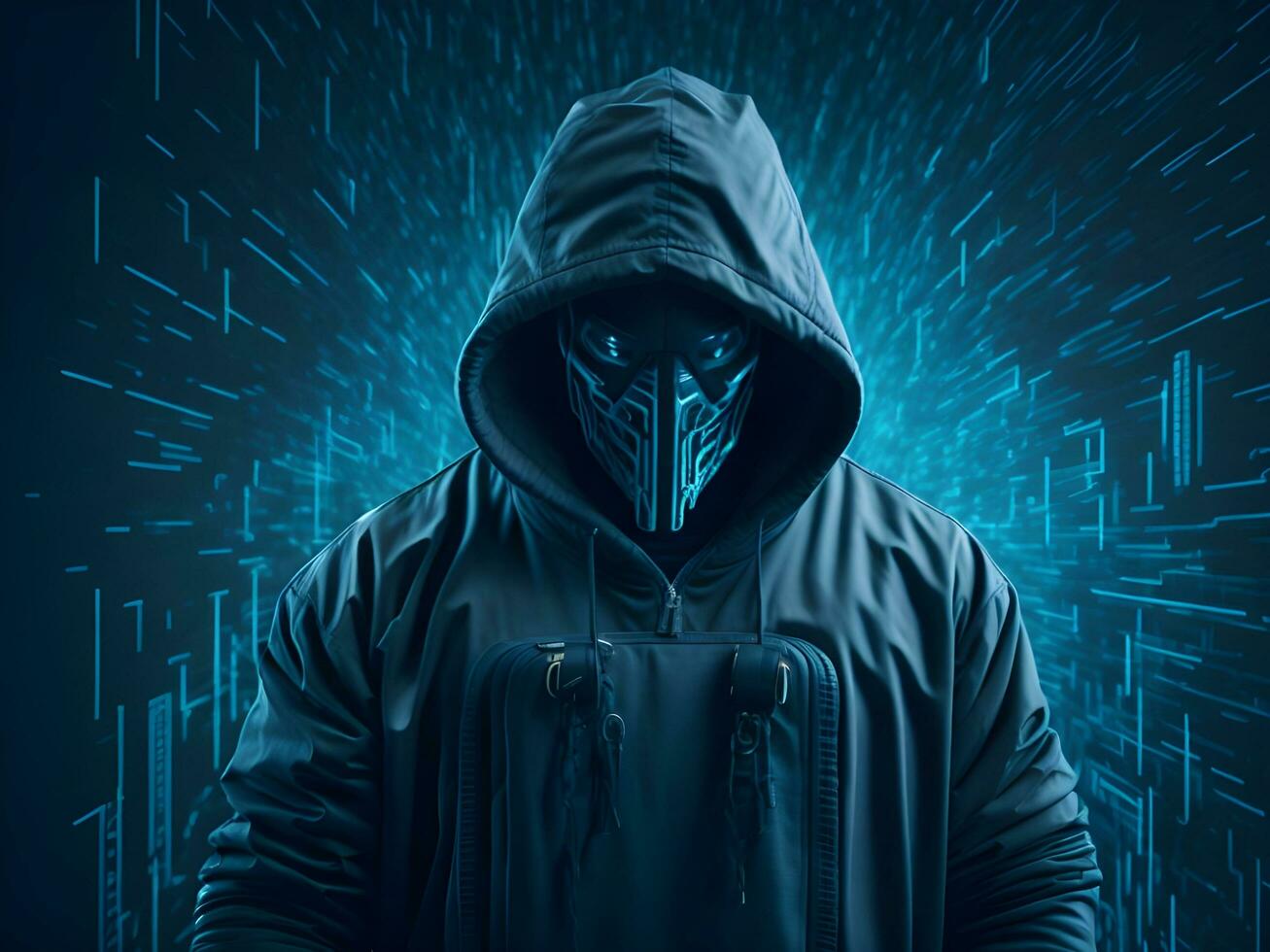 Internet security protection from hacker attacking Cyber attack ai generate photo