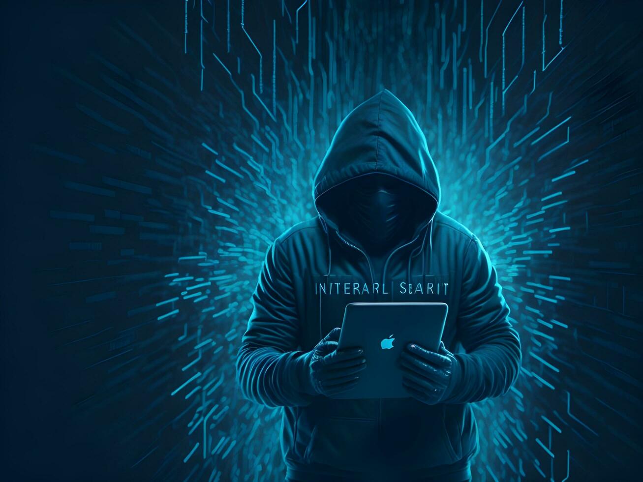 Internet seguridad proteccion desde hacker agresor ciber ataque ai generar foto