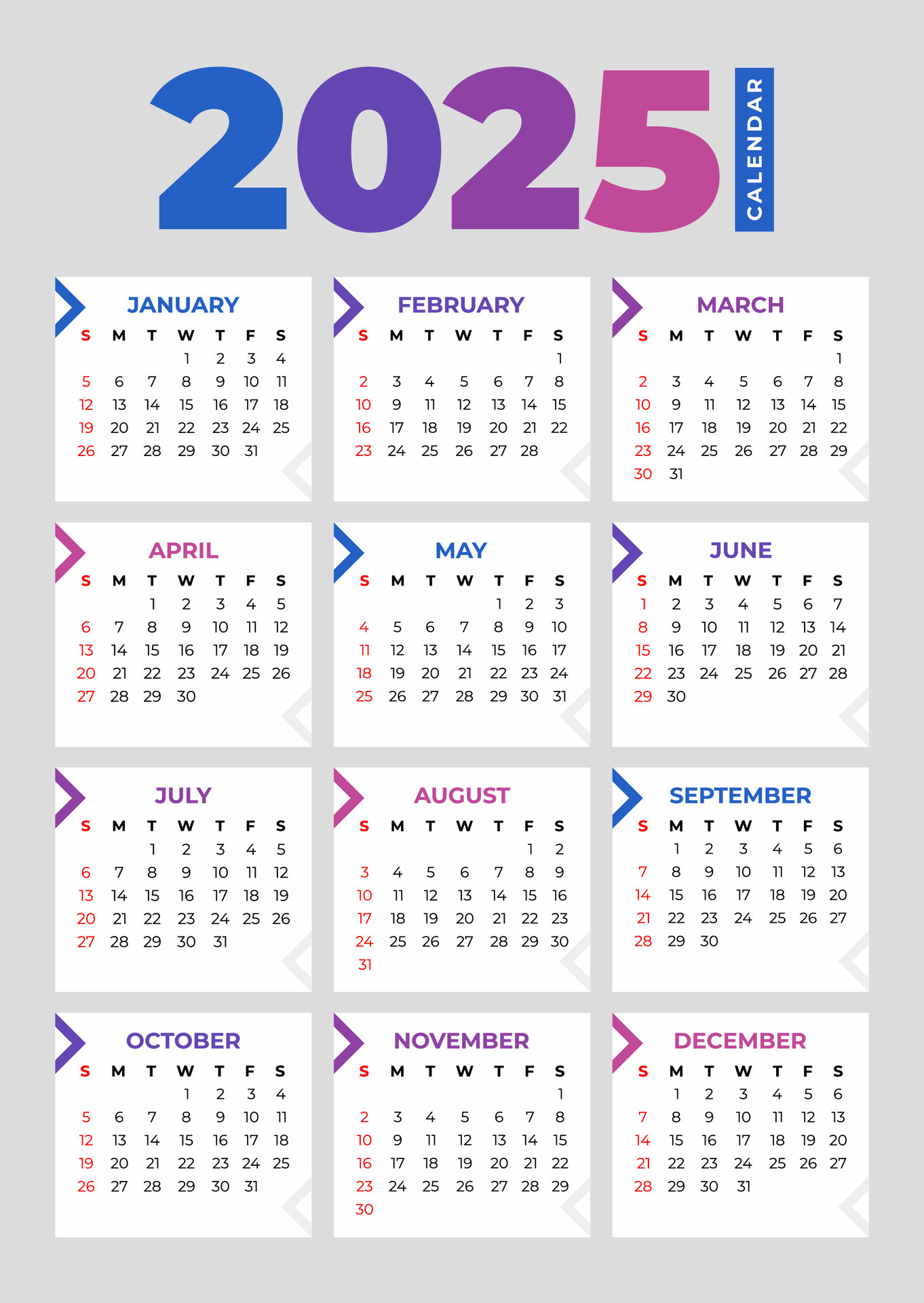 2025 básico calendario en blanco antecedentes 33244527 Vector en Vecteezy