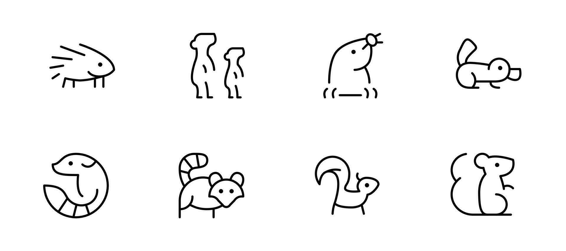 Rodent, Bunny, Rabbit icon flat vector and illustration, graphic, editable stroke. Suitable for website design, logo, app, template, and ui ux.