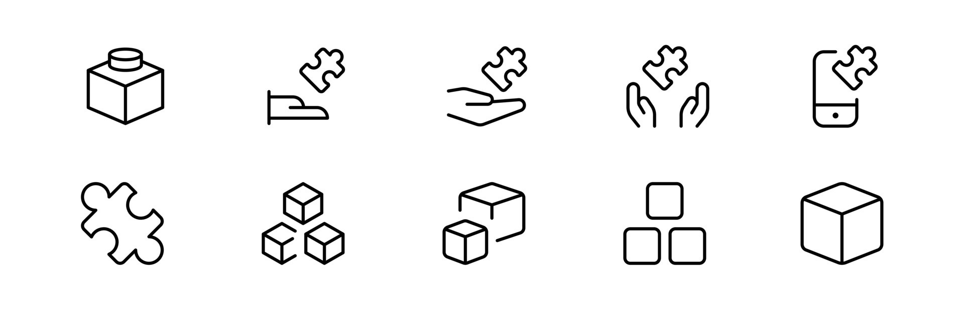 Plugin module icon in different style vector illustration. Plugins ...