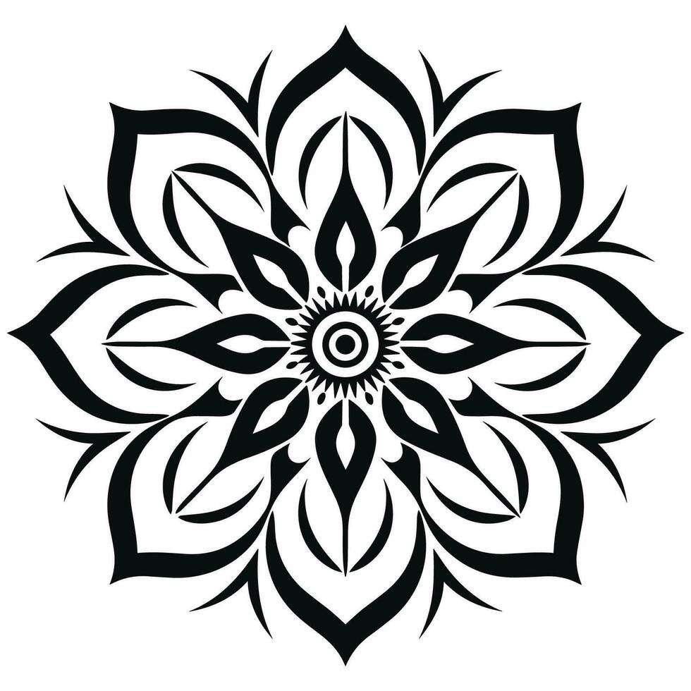 Black and white abstract circular pattern mandala, Mandala Line Drawing Design, Colorful Ornamental luxury mandala pattern vector