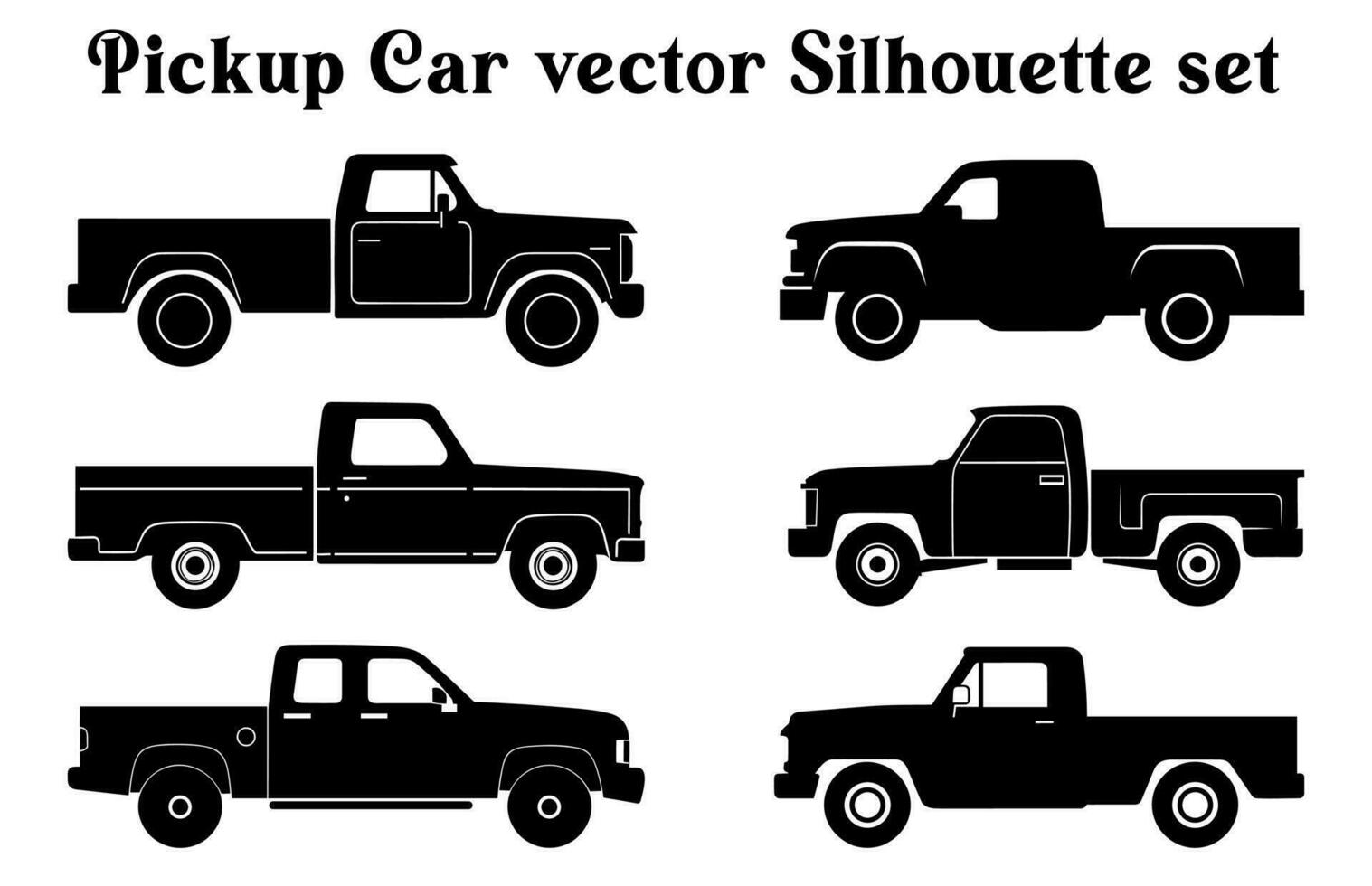 Car Vector Silhouettes Bundle, Set of Car vector silhouette Clipart