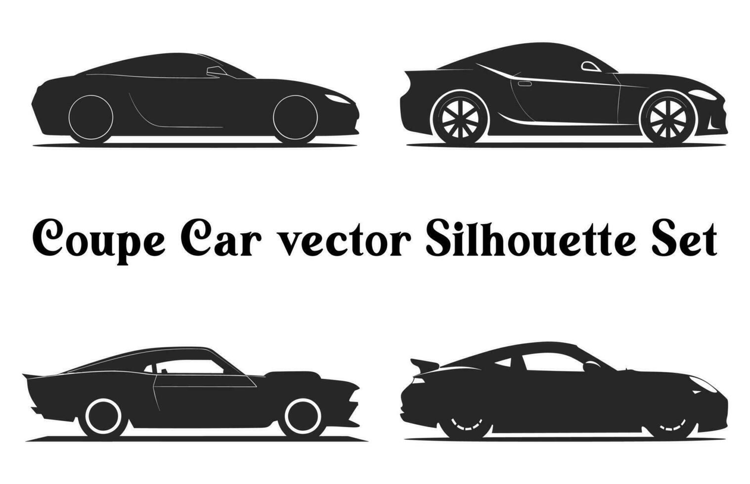 coche vector siluetas manojo, conjunto de coche vector silueta clipart