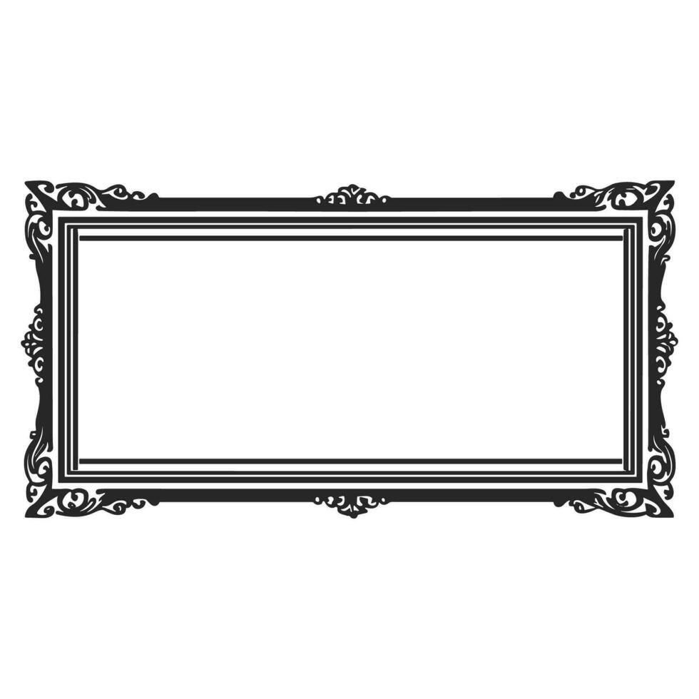 Decorative border frame with corner vector illustration